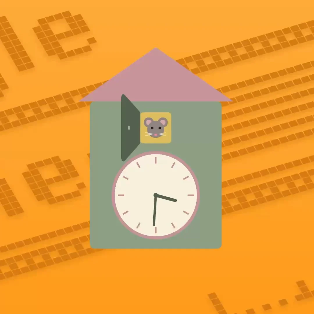 Cuckoo Clock on mute: click the mouse and it squeaks the hour, September 2026